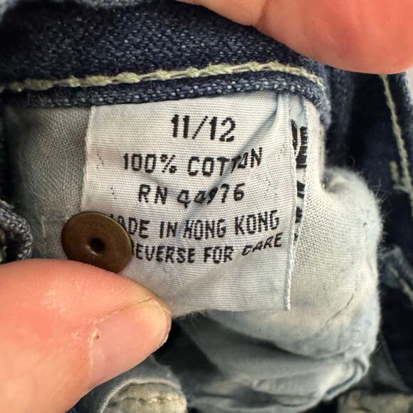 Vtg Gitano High Waist Tapered Jeans 11/12 Mom Fit Dark Wash Made in Hong Kong - Picture 6 of 6